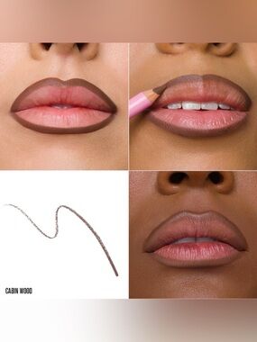 Jeffree Star Cabin Wood Velour Lip Liner- muted mid-brown, satin finish, vegan